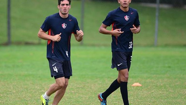 Briseño durante un entrenamiento del Atlas en octubre