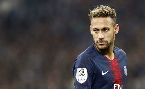 Neymar durante un juego del PSG