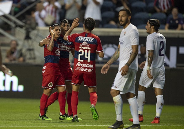 Chofis López celebra en juego de International Champions Cup 