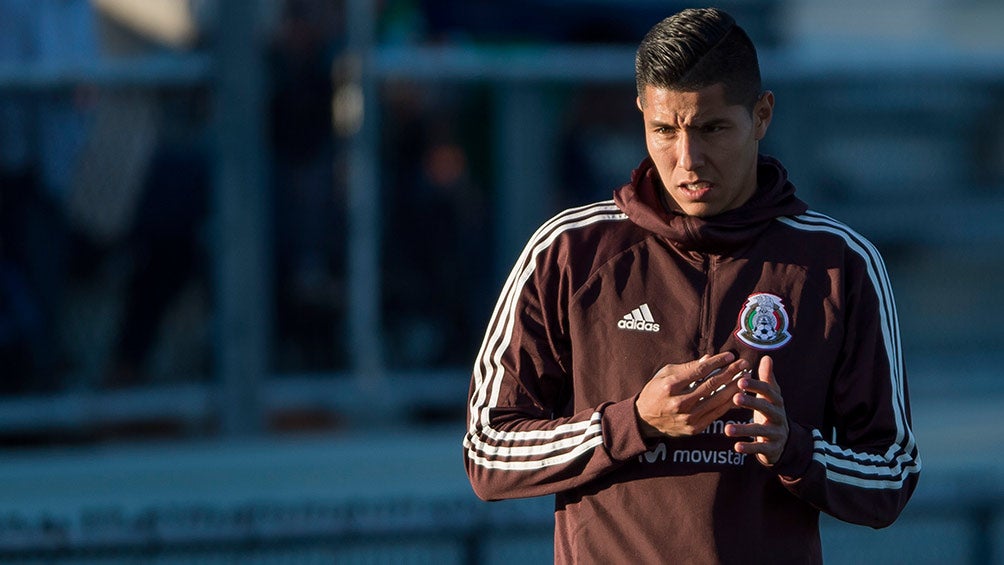 Hugo Ayala, en entrenamiento del Tri 