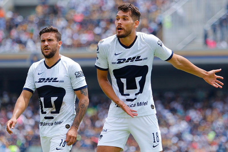 Nicolás Freire, en un partido de Pumas