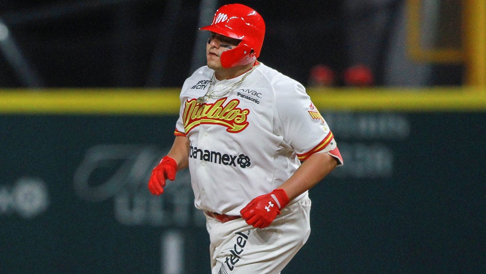 Japhet Amador, durante un duelo con los Diablos Rojos 