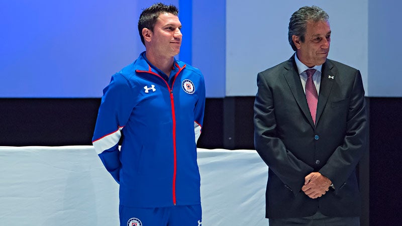 Cufré y Tomás Boy, en una conferencia con Cruz Azul 