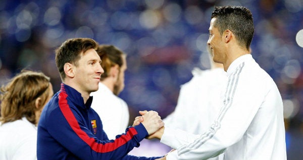 Lionel Messi y Cristiano Ronaldo en un partido de La Liga