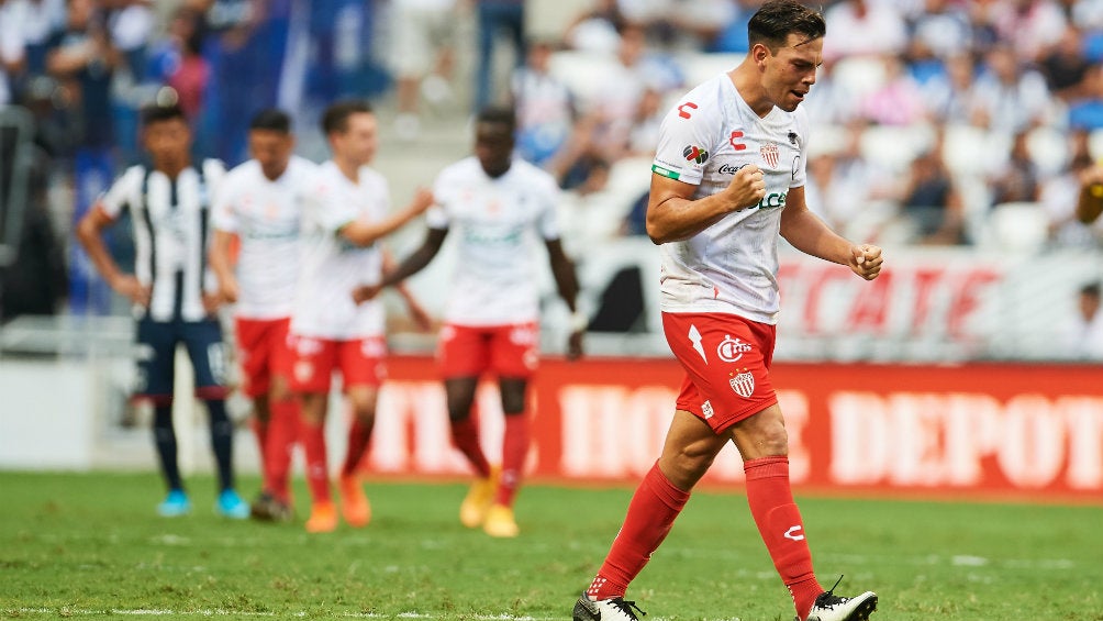 Meza celebrando una de las anotaciones hidrocálidas 