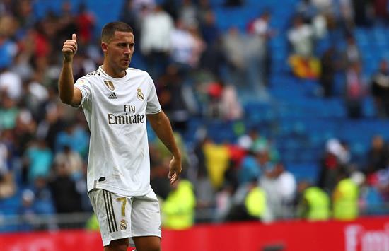 Hazard, durante juego del Madrid