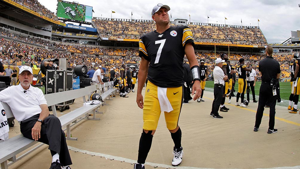 Ben Roethlisberger durante un juego de Pittsburgh