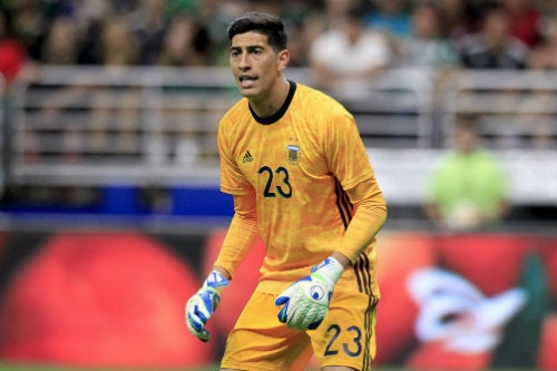 Esteban Andrada durante un juego con la Selección Argentina