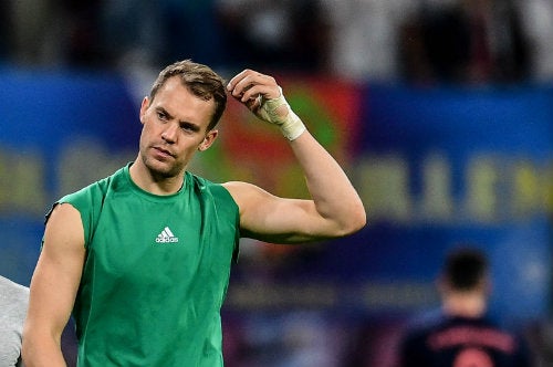 Maniel Neuer al final de un juego de Alemania