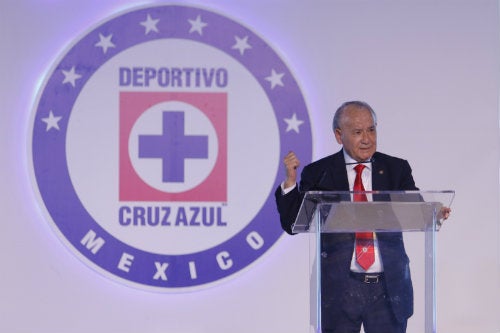 Billy Álvarez durante la presentación del uniforme del Azul para el A2019