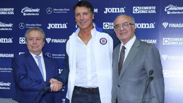 Siboldi, durante su presentación en Cruz Azul 