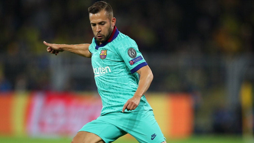 Jordi Alba, durante un duelo de Champions League 