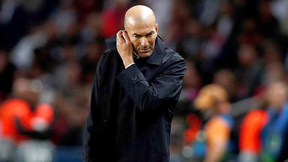 Zinedine Zidane en el partido contra el PSG