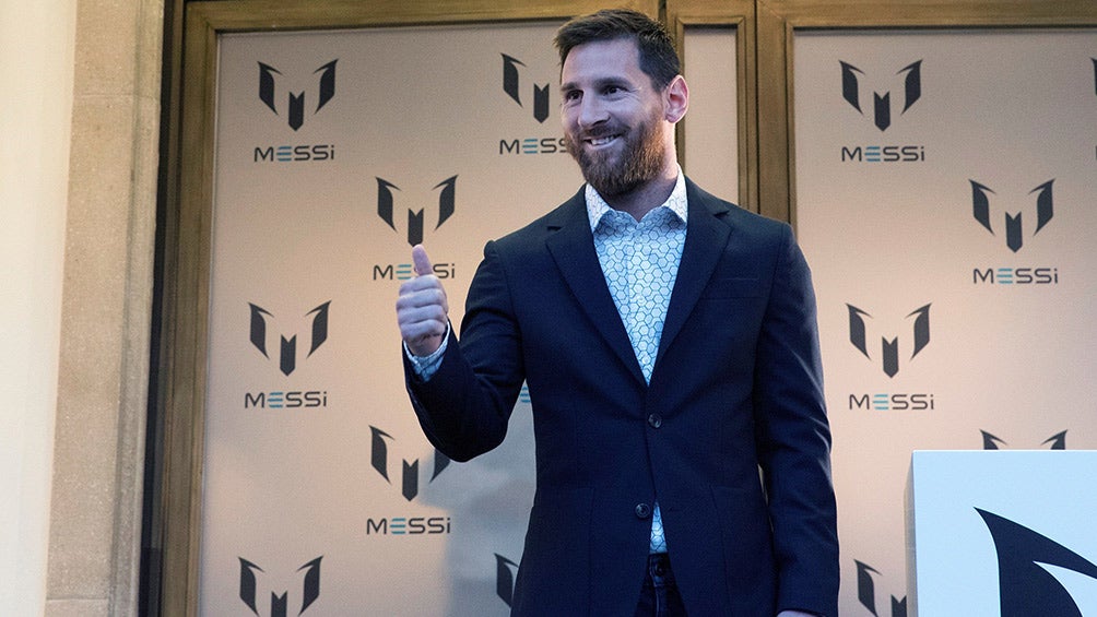 Messi en lanzamiento de línea de ropa 