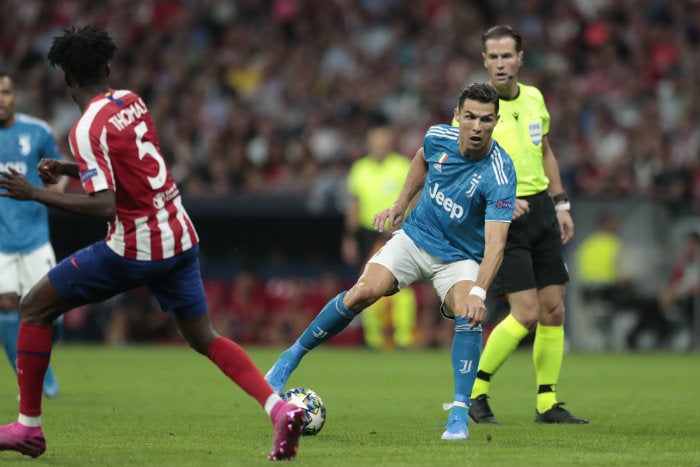 Cristiano, durante el partido de Champions