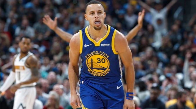 Curry, en un partido de Warriors