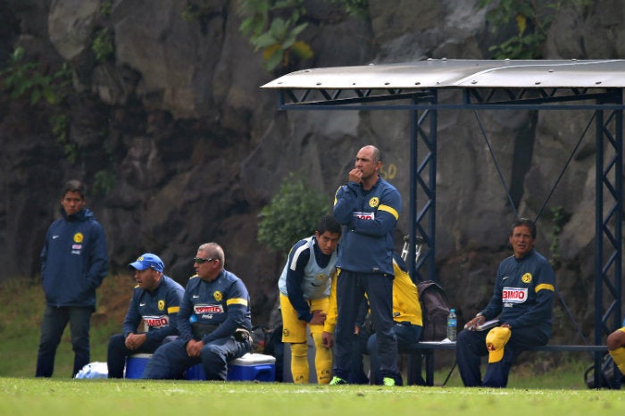 Marco Sánchez, en un partido del América