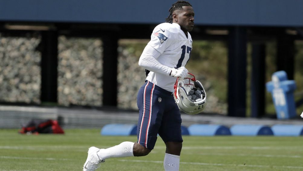 Antonio Brown, en un entrenamiento de Patriots