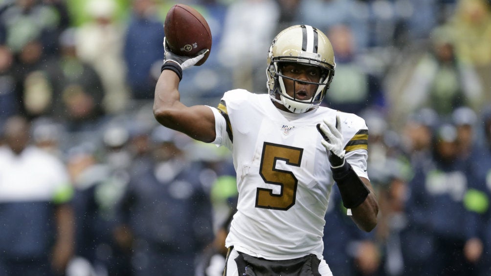 Teddy Bridgewater durante el partido ante Seattle