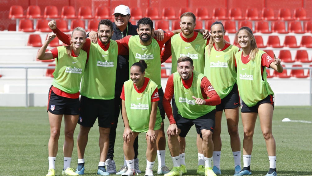 Futbolistas de del Atlético de Madrid y del Atlético de Madrid femenil