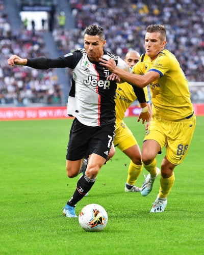 Cristiano Ronaldo durante un partido con la Juventus