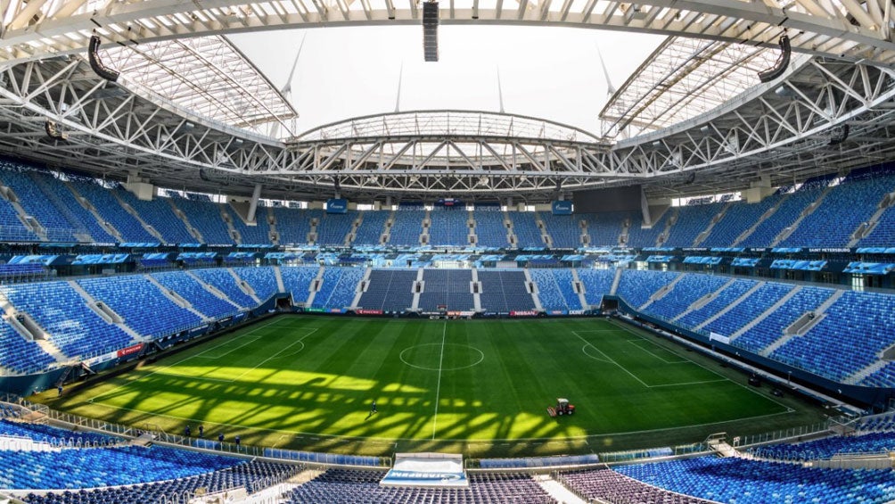 El estadio de San Petersburgo, sede de la Final de Champions 2021