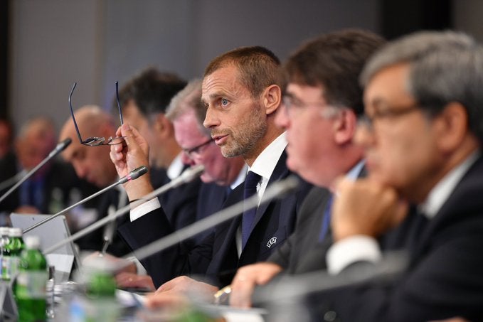 Aleksander Ceferin, en la reunión del comité ejecutivo en Liubliana