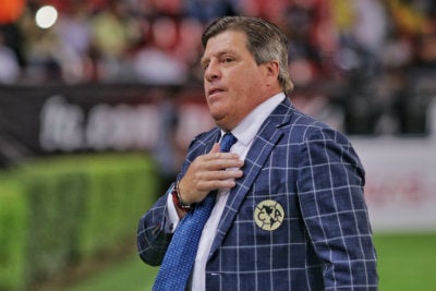 Miguel Herrera durante un juego del América