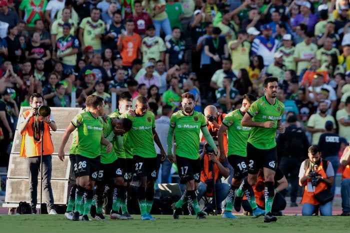 Juárez festeja gol ante América