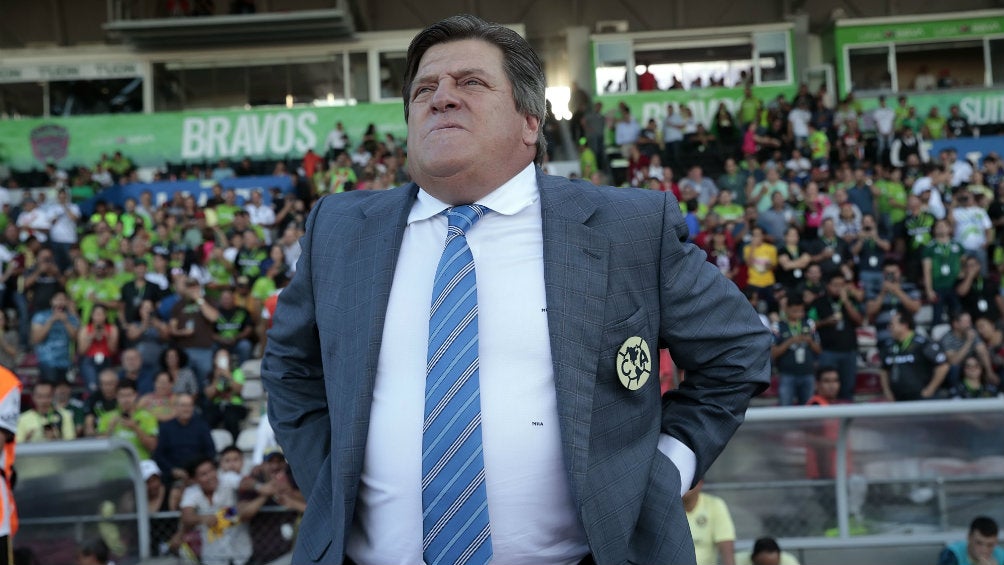 Miguel Herrera durante el partido de América vs FC Juárez