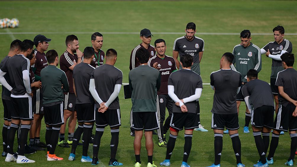 La Selección Mexicana Sub 22 en un entrenamiento