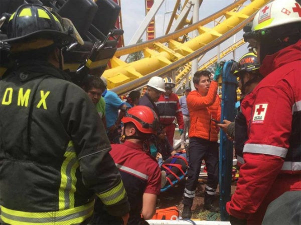 Momentos después del accidente en La Feria de Chapultepec