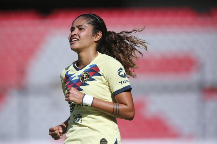 Daniela Espinosa, en un partido del América