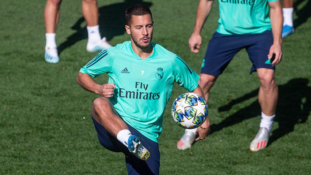 Eden Hazard en el entrenamiento del Real Madrid