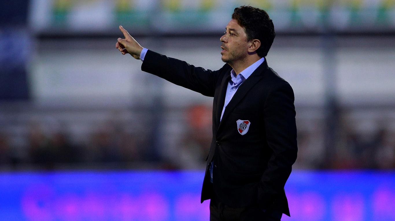 Marcelo Gallardo durante un juego de River Plate