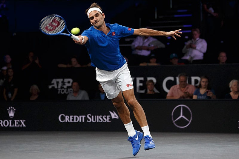 Roger Federer durante un partido