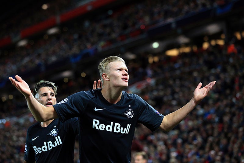 Erling Braut Haaland celebra el gol del empate