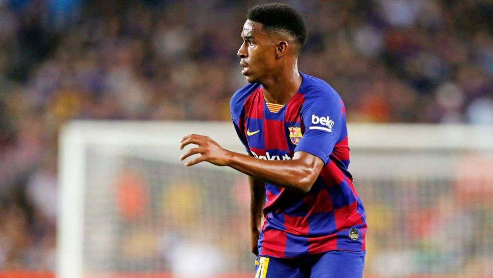 Junior Firpo, en un partido del Barcelona