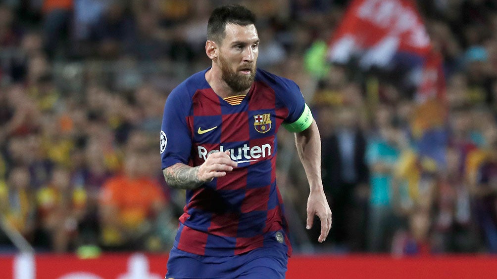 Leo Messi en un partido con el Barcelona