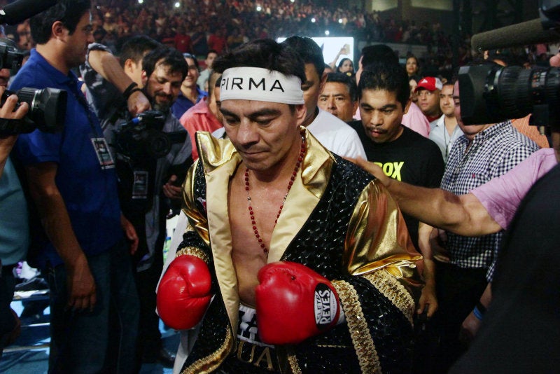 Jorge 'Travieso' Arce previo a una pelea en 2014