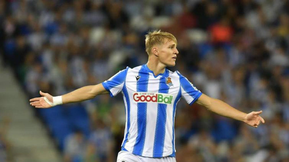 Odegaard, en un partido de la Real Sociedad