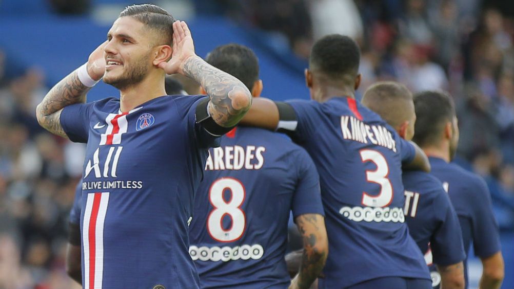 Icardi festejó su primer gol con PSG