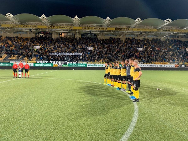 Jugadores del Roda JC previo a un partido