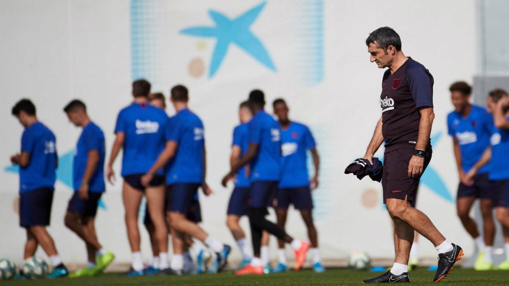 Ernesto Valverde en un entrenamiento