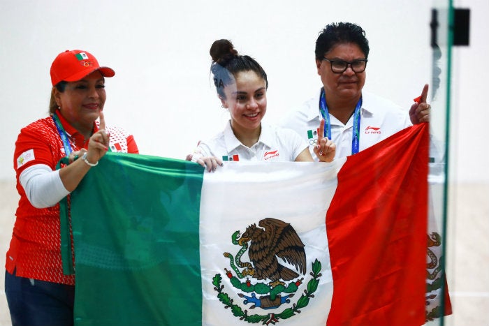 Longoria, en festejo durante Lima 2019