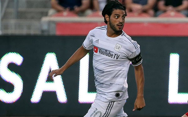 Carlos Vela durante juego del LAFC