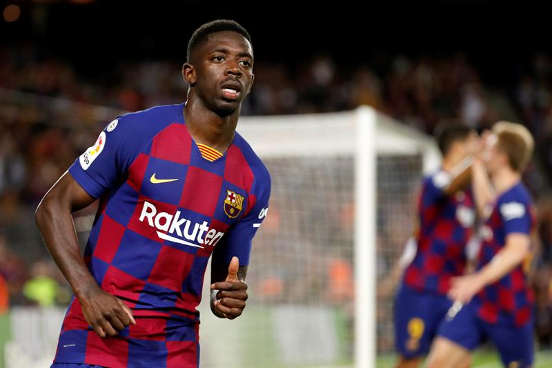 Dembélé en el juego entre Barcelona vs Sevilla