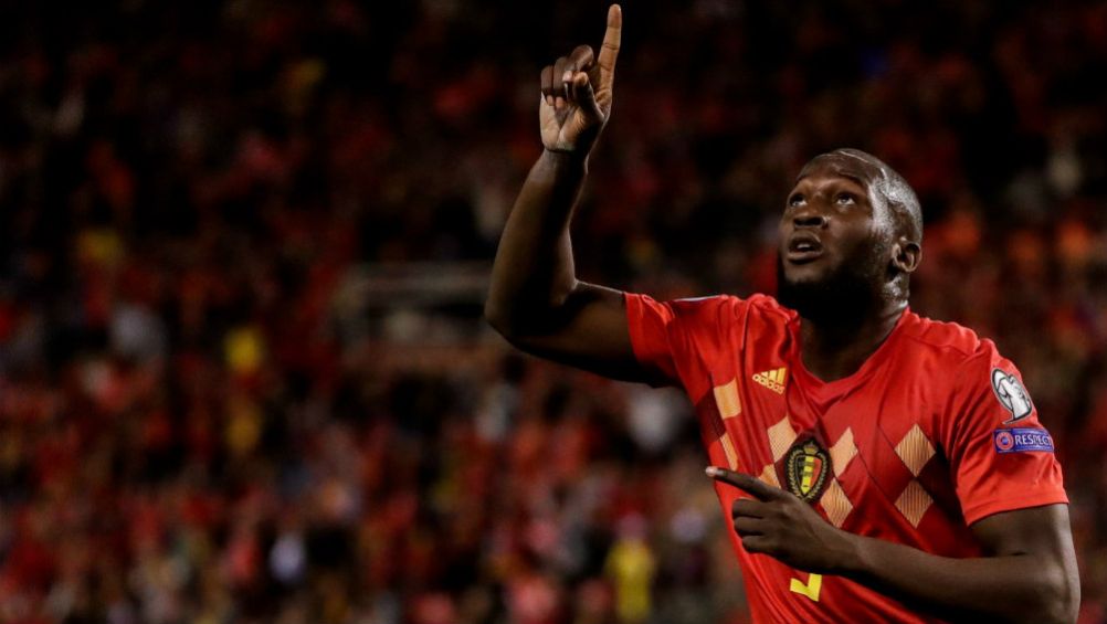 Romelu Lukaku celebrando su anotación con Bélgica