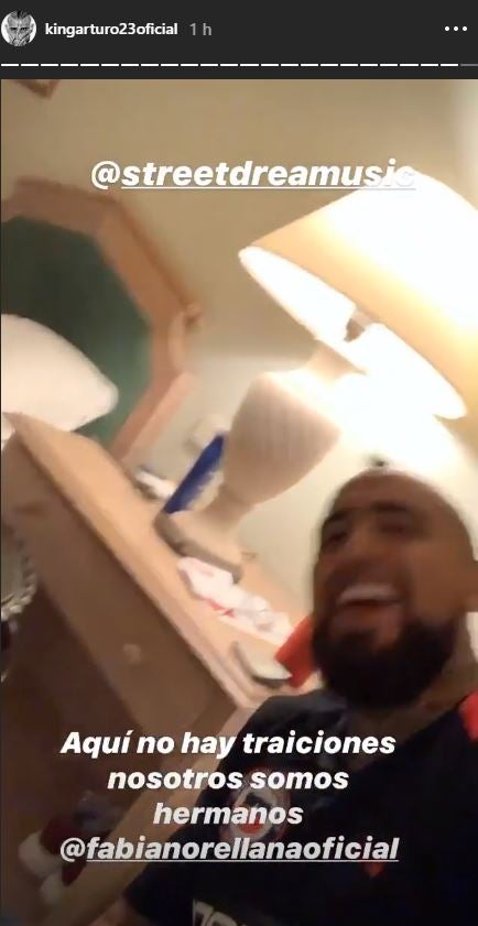 Historia de Instagram de Arturo Vidal