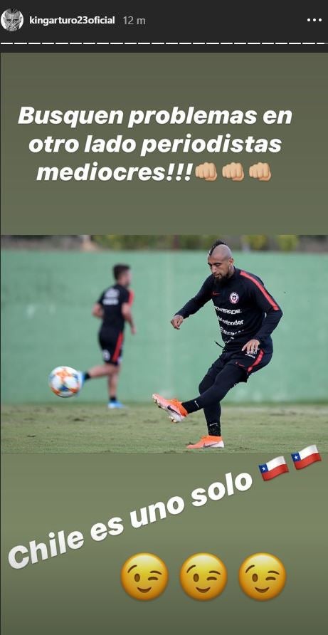 Historia de Instagram de Arturo Vidal